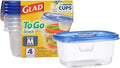 Glad GladWare To-Go Medium Rectangle Snack Containers, 24 Oz, tight seal by GladTrashFoodStorage