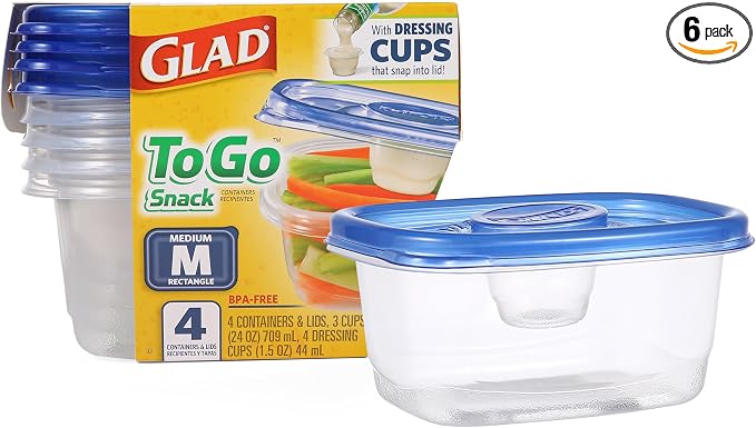 Glad GladWare To Go Snack Food Storage Containers by GladTrashFoodStorage