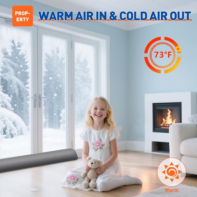 MAGZO Door Draft Stopper 36 Inches, Weighted Triangular Door Snake - Image 5