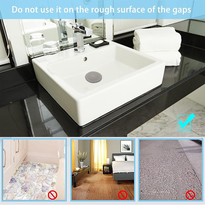 2 Pack Shower Drain Hair Catcher, Silicone Drain Cover - Image 5