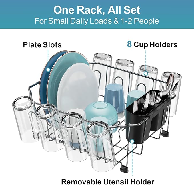 GSlife Small in Sink Dish Drying Rack - Image 4