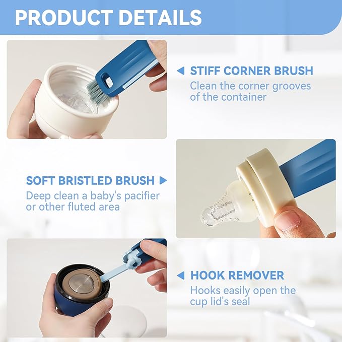 6 Pack Cup Lid Cleaning Brush Set - Image 7