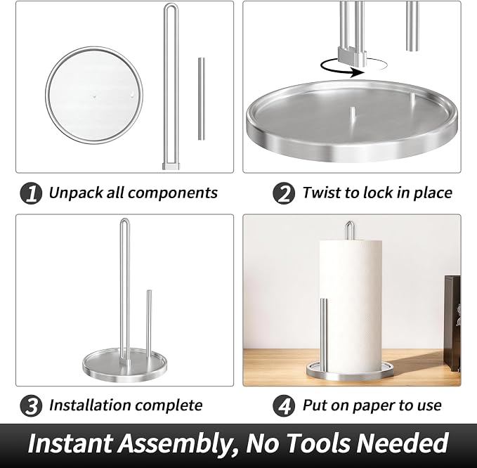 STWWO Paper Towel Holder Countertop - Image 6