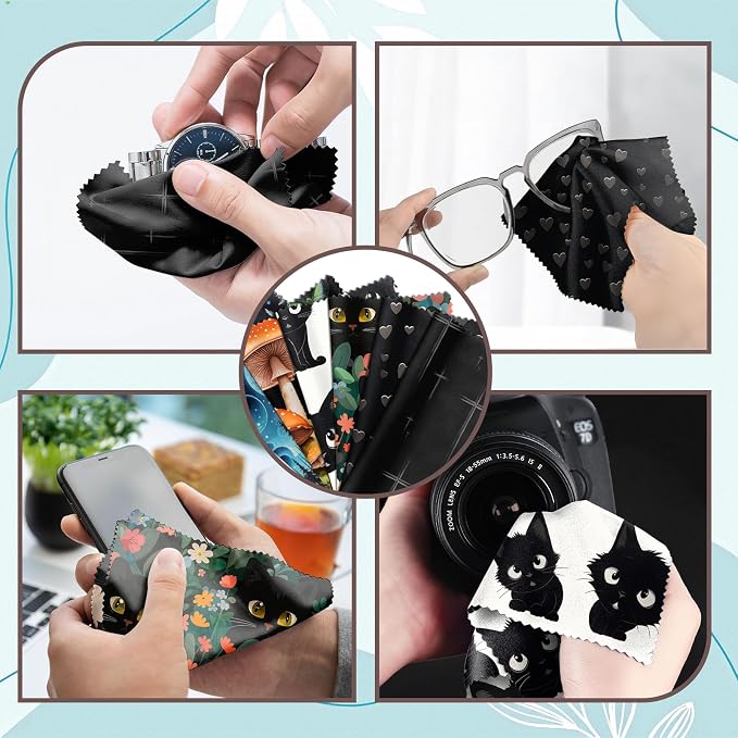 6 PCS Glasses Cleaning Cloth Eyeglass Lens Microfiber Cleaning Cloth Reusable - Image 4