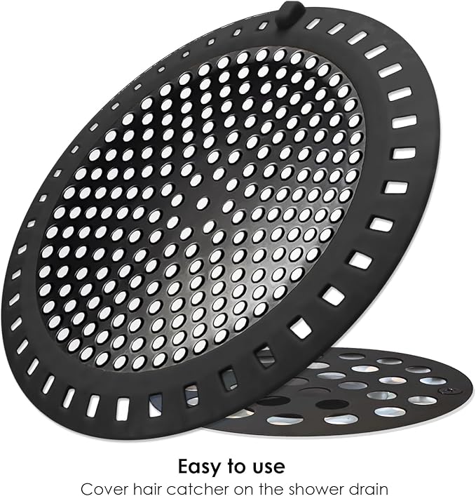 Seatery 2PCS Shower Hair Drain Catcher/Strainer/Cover/Filter/Trap, Hair Stopper - Image 3