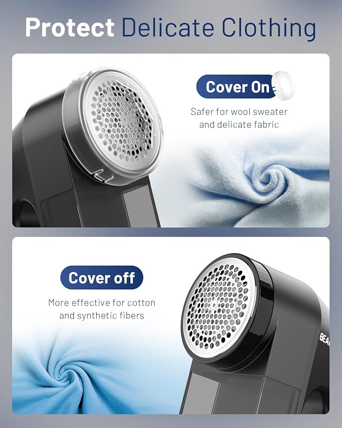 BEAUTURAL Fabric Shaver and Lint Remover, Rechargeable Sweater Defuzzer | LED - Image 7