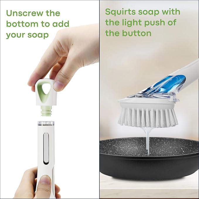 RIMAY Soap Dispensing Dish Brush Set - Image 6