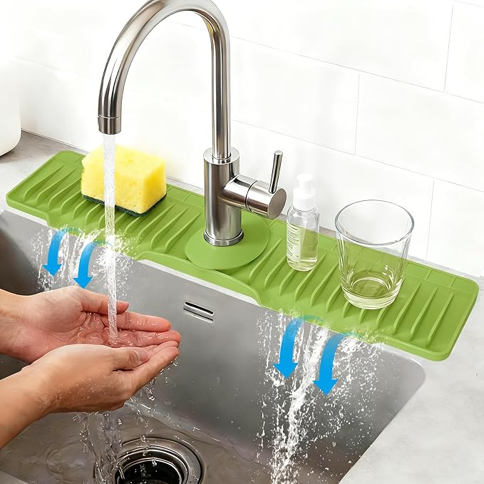 24" Silicone Faucet Mat for Kitchen Sink of The Lastest, Kitchen Sink Water by Unknown