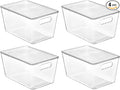 Vtopmart 4 Pack Clear Stackable Storage Bins by Vtopmart