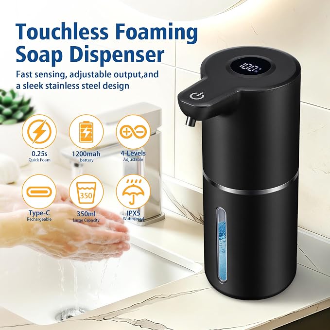 Automatic Liquid Soap Dispenser Touchless | USB Rechargeable Smart Hand Soap - Image 2