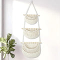 Boho Style Handwoven Rope Hanging Basket by GLDFI