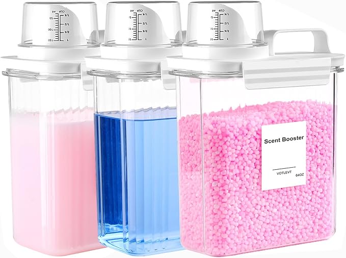 64 OZ Laundry Detergent Dispenser, Liquid Laundry Soap Dispenser, Fabric by VOTLEVT