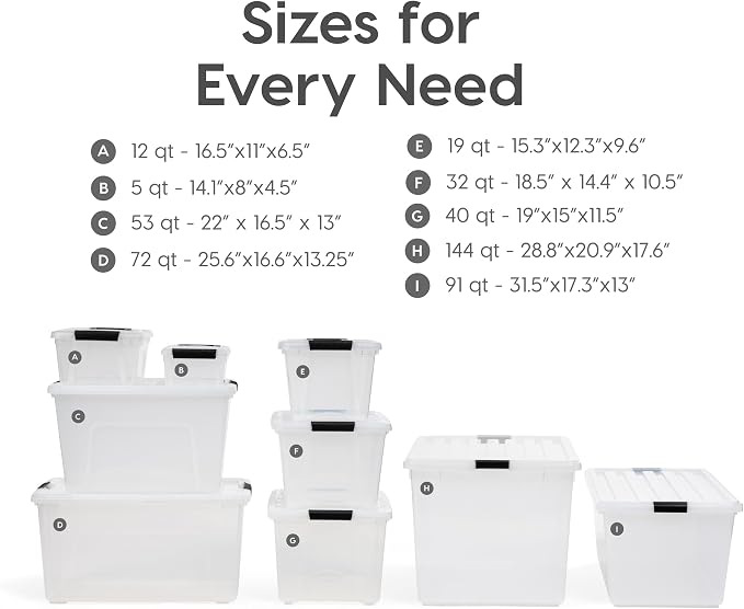 IRIS USA 6-Pack 54 Quart Storage Bins - Image 9