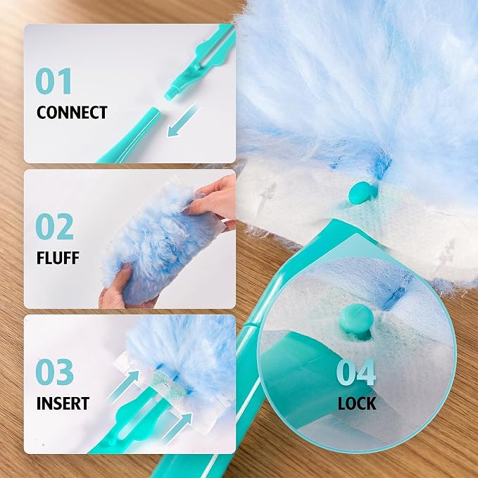 Duster Refills for Swiffer Duster, 4X Microfibers, Heavy Duty Disposable Multi - Image 6