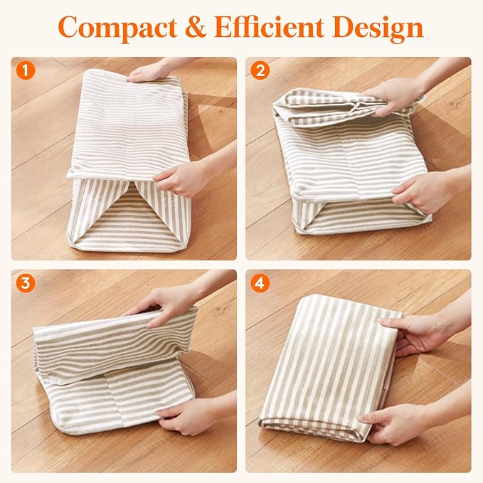 Lifewit 75L x 2 Pack Collapsible Laundry Hamper Large, Tall Foldable Dirty - Image 7