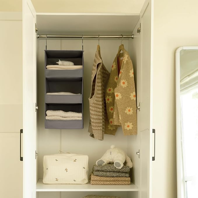GRANNY SAYS 3-Shelf Hanging Closet Organizer, Foldable Storage, No-Sag Support - Image 8