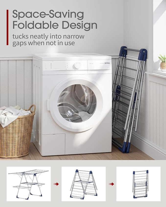 Sakugi Clothes Drying Rack, Foldable 2-Level - Image 4