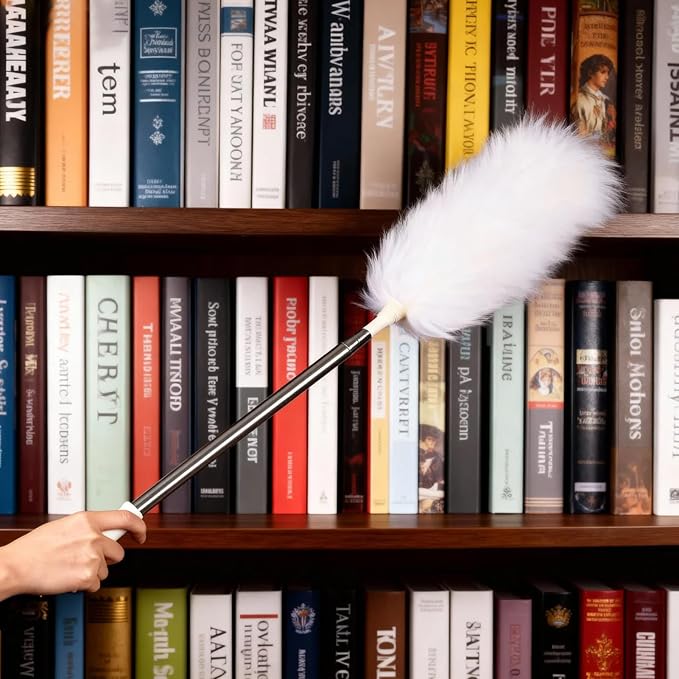 Extendable Lambswool Duster 29-110 Inch, Anti-Static Flexible Head, Stainless - Image 5