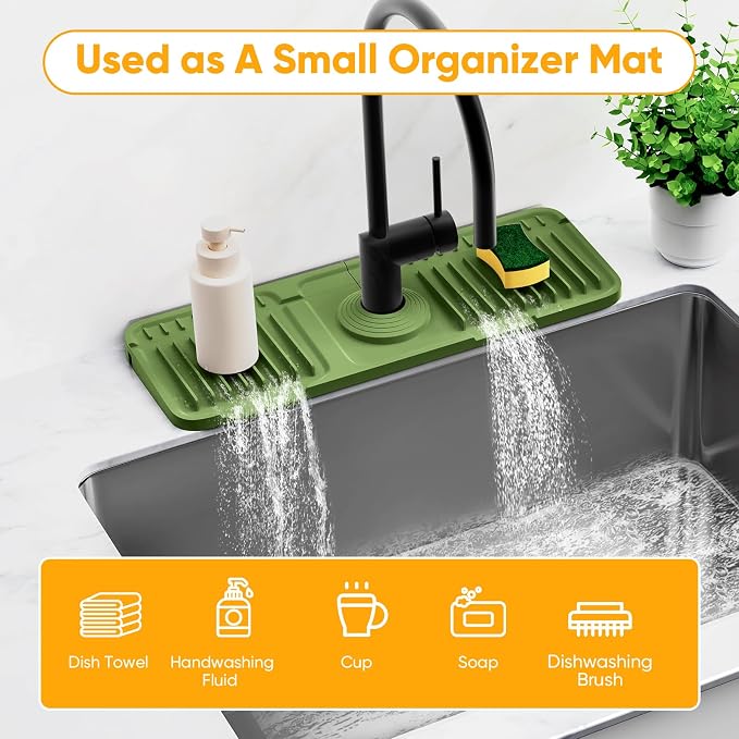 14.6 inch Faucet Mat for Kitchen Sink Splash GuardKitchen Sink Faucet Mat - Image 7