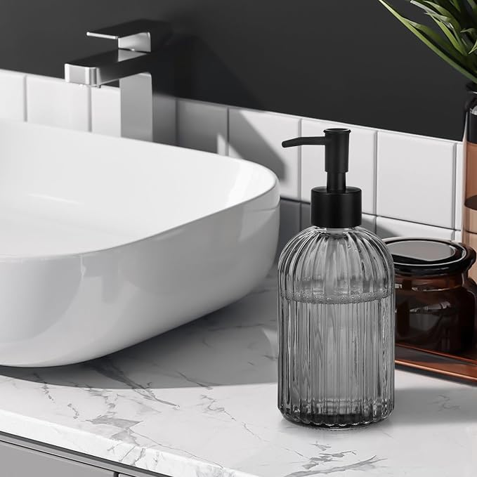 1 Pack 13.5oz Glass Soap Dispenser - Image 7