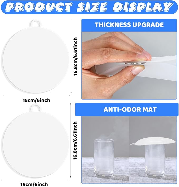 6 Pack Drain Covers for Bugs, 6 X 6 Inch, Anti Odor and Cockroach, Kitchen - Image 2