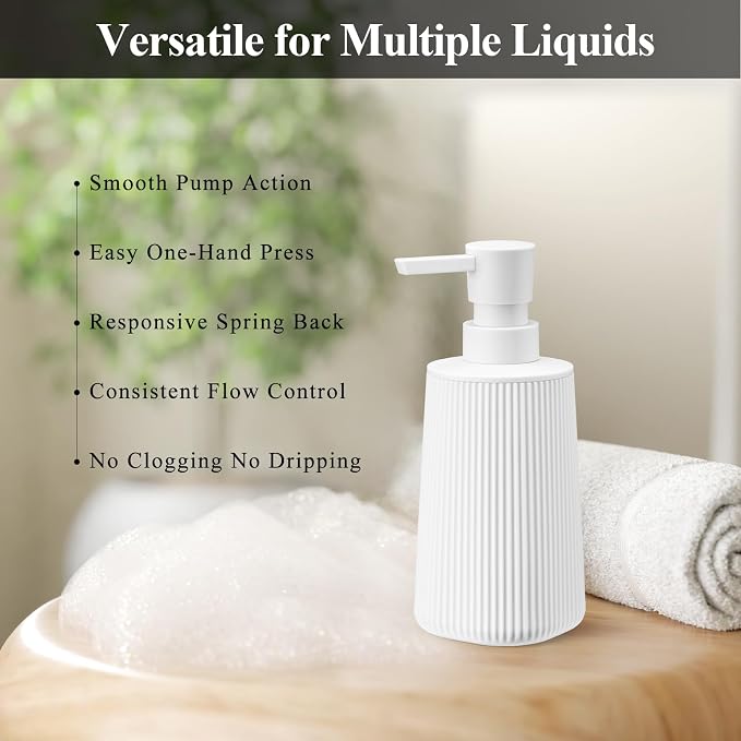 White 2 Pack Hand Soap Dispensers Set | - Image 3