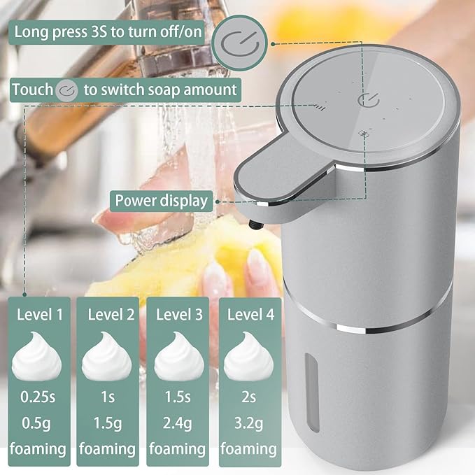 Automatic Soap Dispenser – Touchless Foaming Soap Dispenser 400ml USB - Image 6