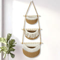 Boho Style Handwoven Rope Hanging Basket by GLDFI