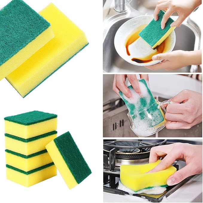 30 Pack Sponge Individually Wrapped, Kitchen Sponges Bulk | Non Scratch - Image 5