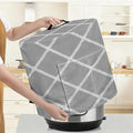 Kitchen Appliance Accessories Dust Cover for 3-6-8 Quart Instant Pot, Pressure Cooker, Air Fryer & Crock Pot,Decorative Appliance Cloth Cover with Top Handle & Storage Pockets (Grey, 8 Quart)