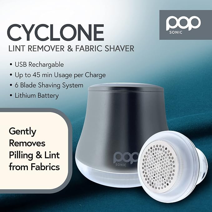 Fabric Shaver, Lint Remover Electric – Rechargeable, 6 Blade System, Fabric - Image 2