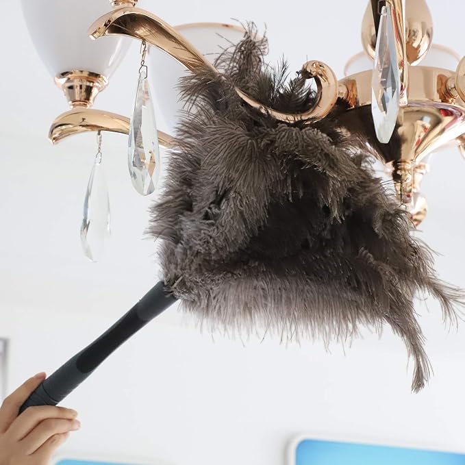 Midoneat Ostrich Feather Duster, Big and Soft and Fluffy Microfiber Duster - Image 3