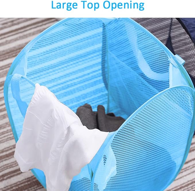 Larpur Pack of 2 Pop up Laundry Hampers, Collapsible Laundry Baskets, Portable - Image 3