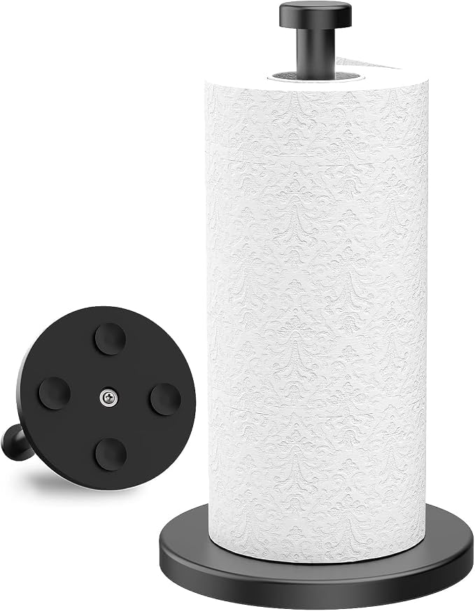 VEHHE Paper Towel Holder Countertop, 4 Non-Slip Suction Cups, Weighted Base by VEHHE