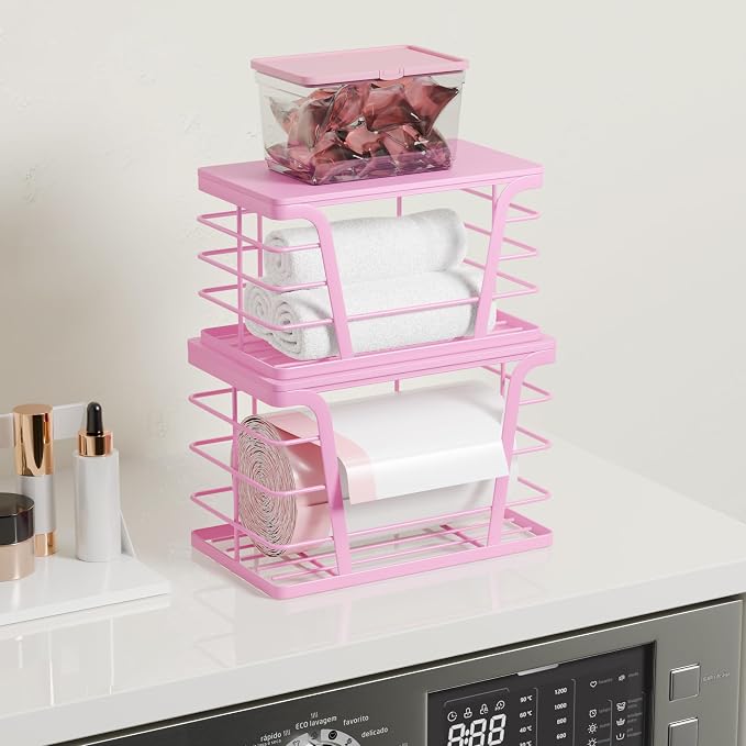 TIDIIABODE 2 Pack Pink Trash Bag Holder - Image 3