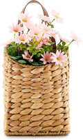 Wall Hanging Pocket Basket Portable Water Hyacinth Storage Basket Decorative by LGENHOOMHandwovenNaturalWaterHyacinthBasket