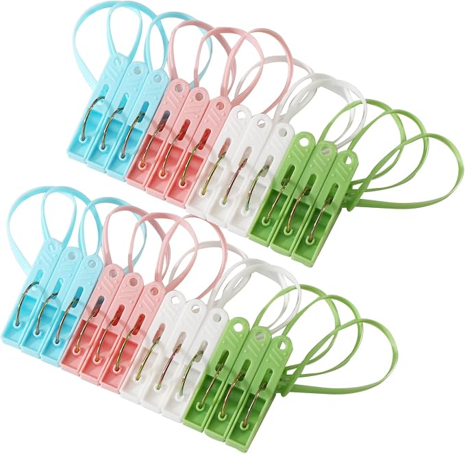 24 Pack Plastic Clothes Pins Heavy Duty Outdoor by Unknown