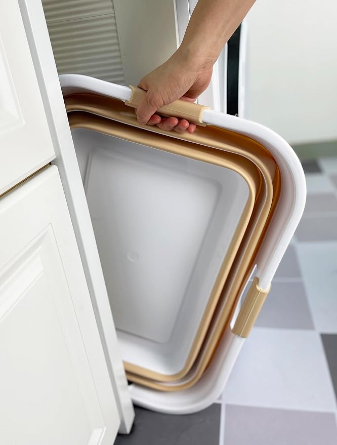 SAMMART 42 Collapsible Plastic Laundry Basket, Foldable Pop Up Storage - Image 5