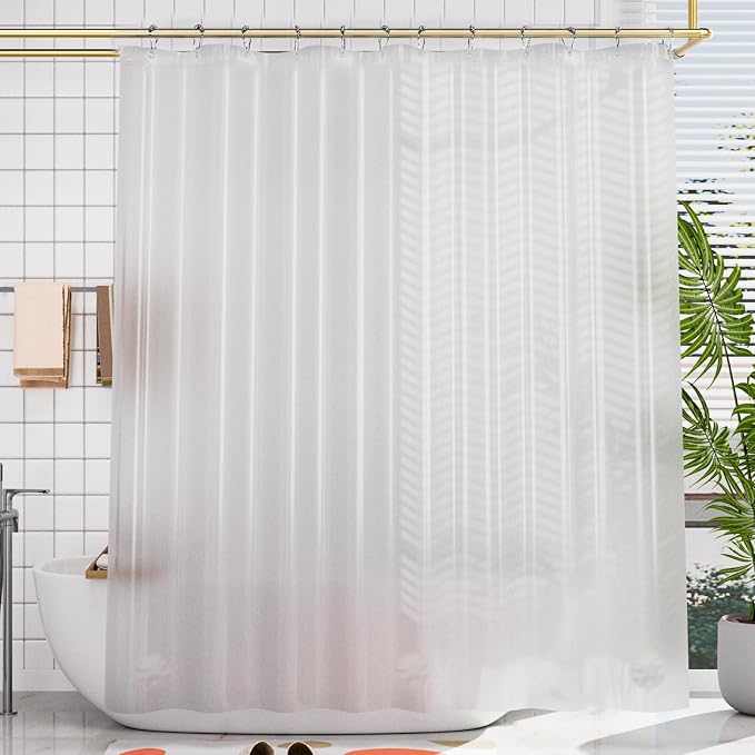AmazerBath 72x96 Shower Curtain Liner Plastic, Extra Long Shower Curtain Thick - Image 8