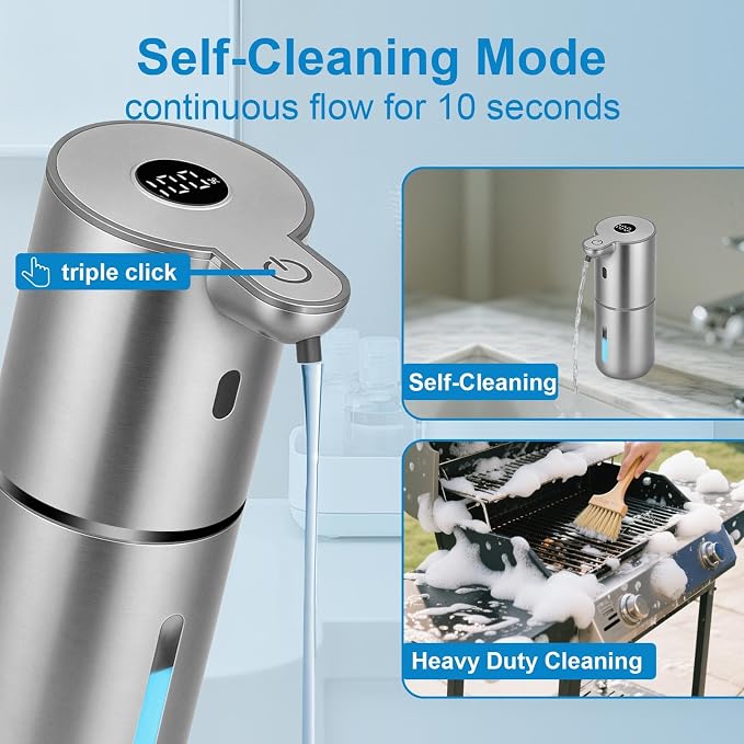 OHIFAST Automatic Liquid Soap Dispenser Touchless, USB Rechargeable Smart Hand - Image 4