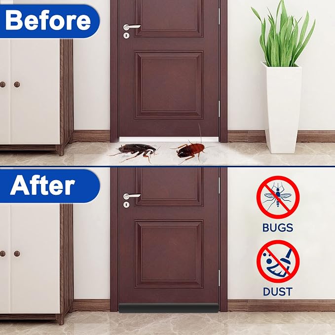 32" Adjustable Under Door Draft Stopper Blocks Air, Dust & Noise | 32-inch - Image 4