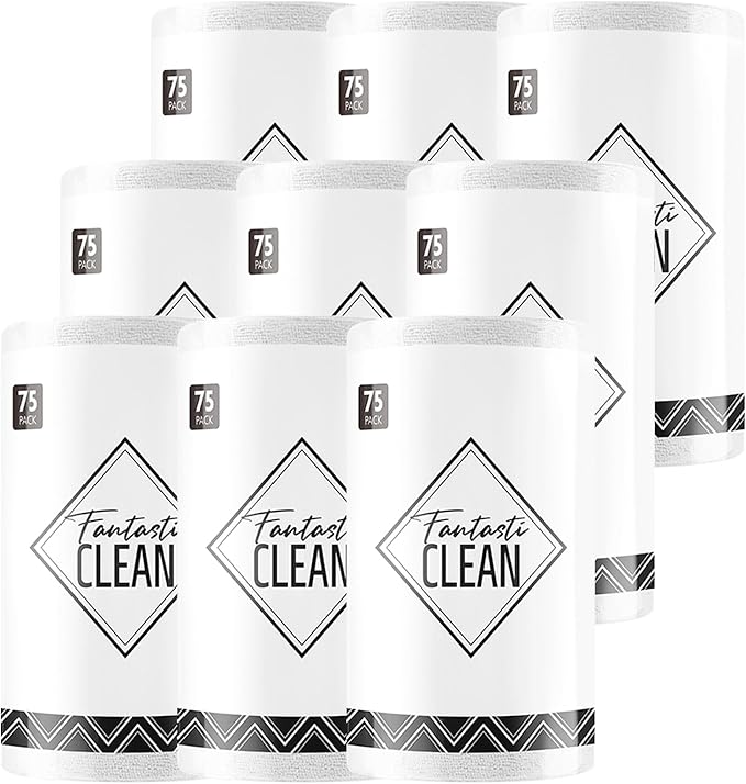 Fantasticlean Microfiber Cleaning Cloth Rolls-675 Sheets | 12'' by 12'' by Fantasticlean
