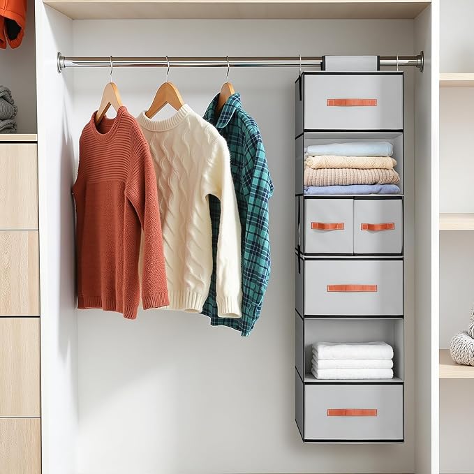 Hanging Closet Organizer 6-Shelf, Upgrade Closet Organizers and Storage - Image 2