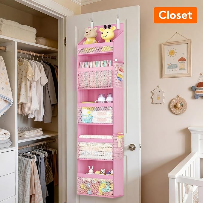 Lifewit 5 Tier Over the Door Organizer, Diaper Hanging Storage - Image 2
