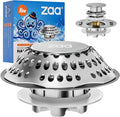 zaa 2 in 1 Bathtub Drain Stopper & Hair Catcher Pop-Up Plug | Upgraded Silver by zaa