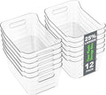 Tiawudi 12 Pack Plastic Storage Bins, Pantry Organizer, Shelf and Fridge by Tiawudi