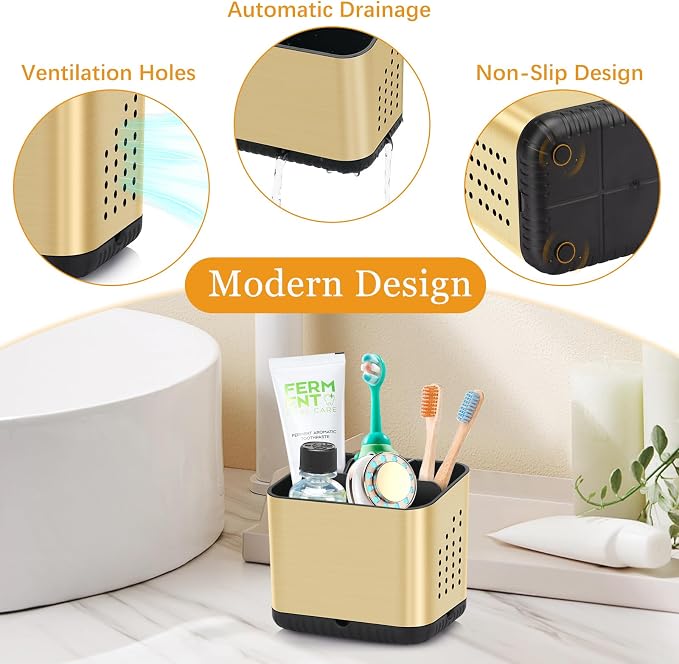 Tooth Brush Holders for Bathrooms, Toothbrush Organizer | Easy To Clean - Image 4