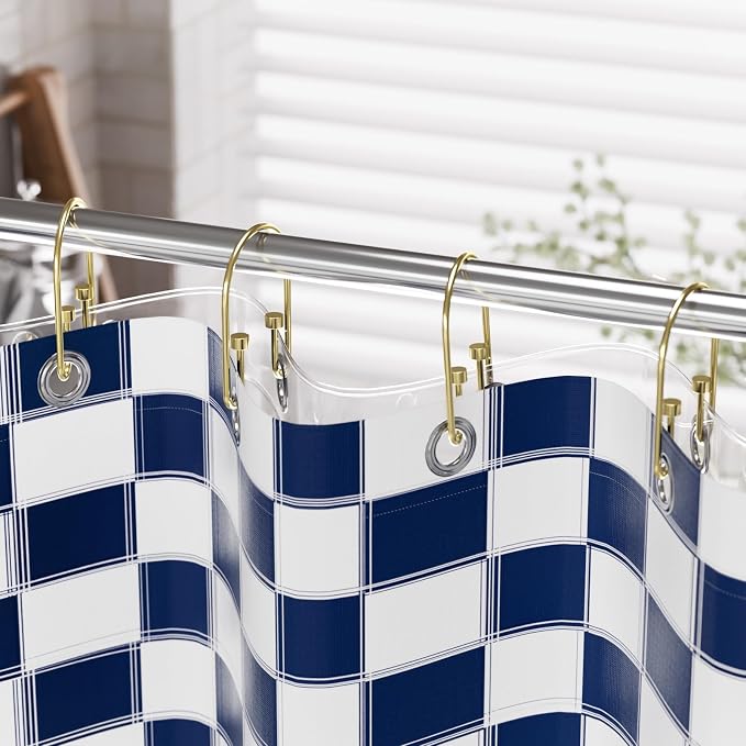 AmazerBath Shower Curtain Hooks, Rust Proof Shower Curtain Rings Hooks - Image 9