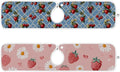 Vintage Grid Strawberry Hearts Sink Mat by Tatenale