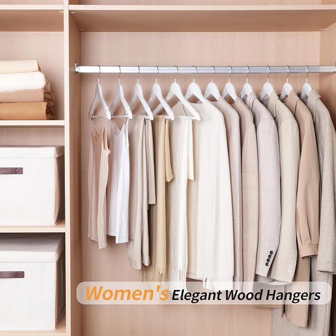 Amazon Basics Wood Suit Clothes Hangers - Image 5